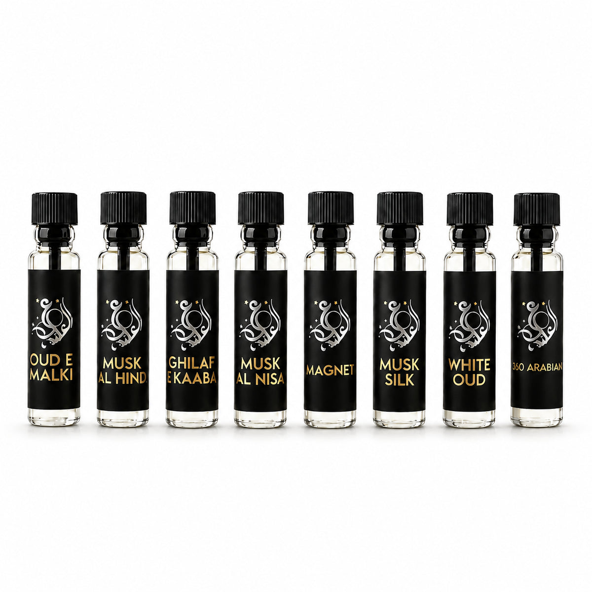 8-piece attar and perfume tester set by Oud Al Aziz