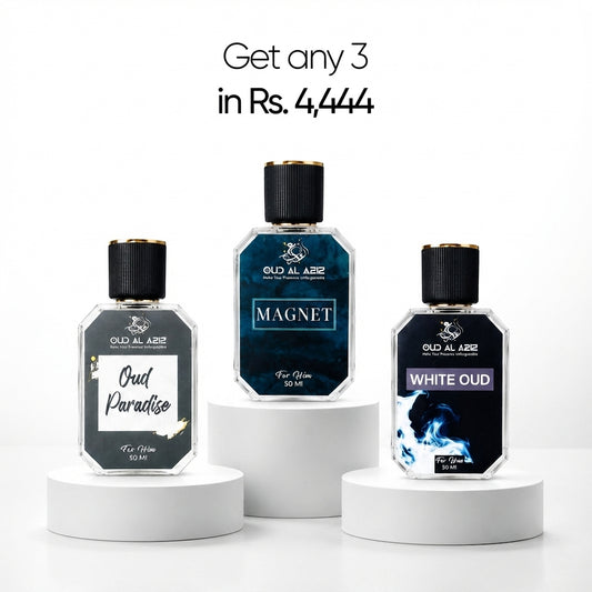 White Oud, Magnet and Oud Paradise EDP 50ml men's perfume gift set